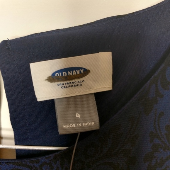 NWT Old Navy Dark Blue Women's Patterned Dress - Picture 5 of 6